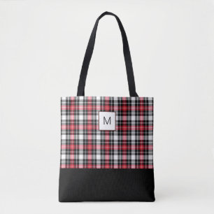 Tote Bag Monogramme rouge blanc noir