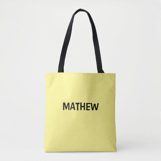 Tote Bag monogramme simple de lettre initiale ajoutez votre (Devant)