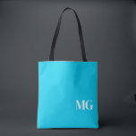 Tote Bag Monogramme turquoise<br><div class="desc">Sac fourre-tout Monogramme Turquoise</div>