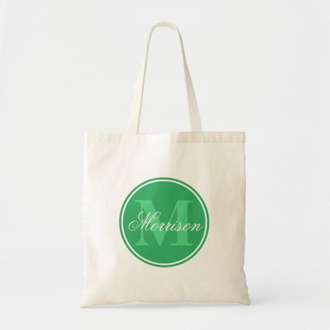 Tote Bag Monogramme vert Prestige (Devant)