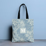Tote Bag Monogramme Vintage bleu floral<br><div class="desc">Ce design présente une florale vintage en bleu avec votre monogramme personnalisé. Personnalisez en modifiant le texte dans la zone de texte fournie. #totes #sacs fourre - touts #sacs #accessoires #giftsforher #monogram #cadeaux personnalisés #cadeaux personnalisés</div>