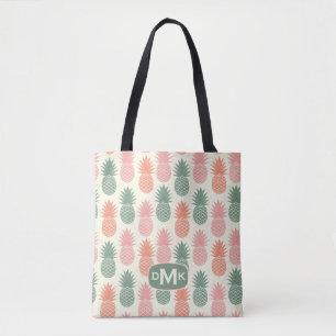 Tote Bag Monogramme vintage du motif   d'ananas