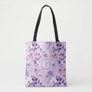 Tote Bag Monographie personnalisée des fleurs de cerisiers 