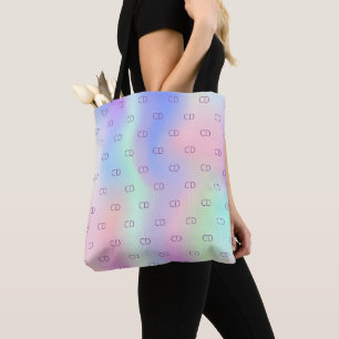 Tote Bag Monographie personnalisée en arc-en-ciel holograph