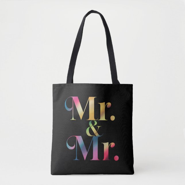 Tote Bag Monsieur & Monsieur Gay Enterrement de vie de garç (Devant)