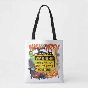 Tote Bag Monster Halloween, maman sorcière