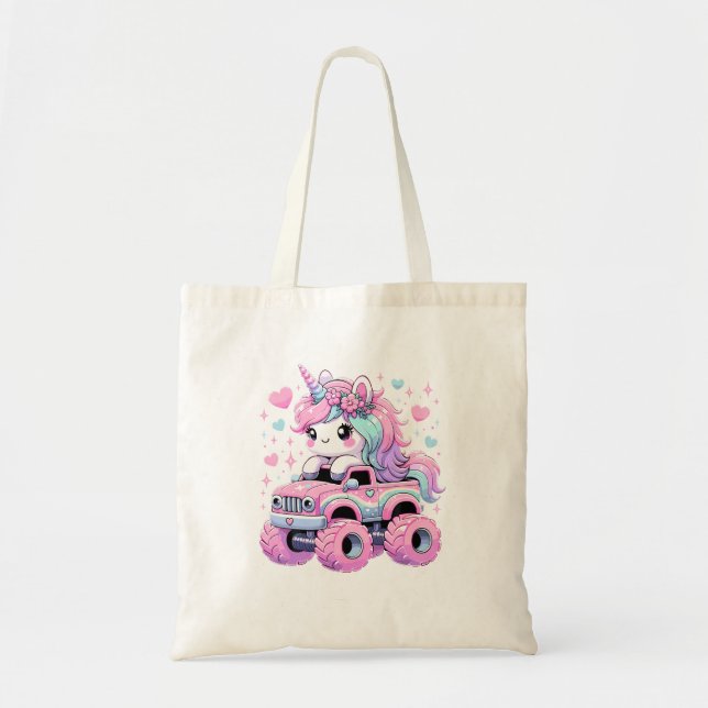 Tote Bag Monster Truck Unicorn Anniversaire Party Monster T (Devant)