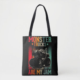 Tote Bag Monster Trucks Garçons Filles Monster Truck Retro