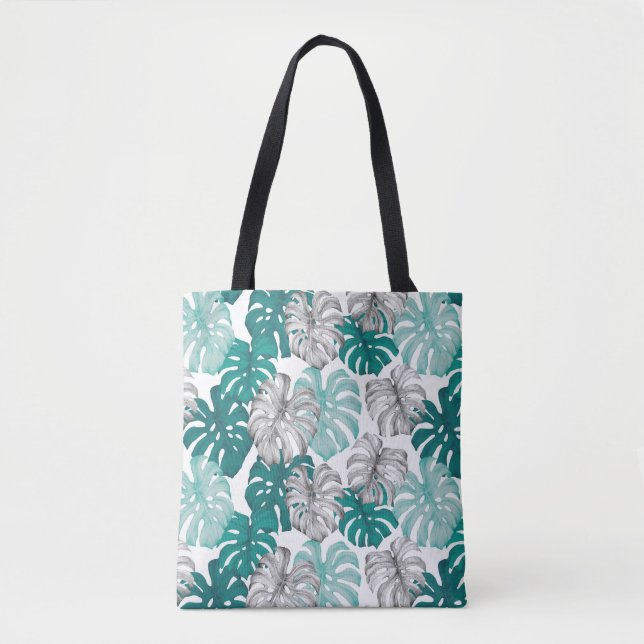 Tote Bag Monstera Duo Tone : Tropiques minimes (Devant)