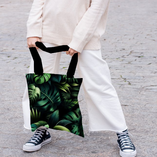 Tote Bag Monstera Tropical Botanique Jungle Vert  (Tote Bag)