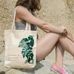 Tote Bag Monstère Tropical Green Foliage Mariage feuillus F<br><div class="desc">Si vous avez besoin d'une personnalisation supplémentaire,  n'hésitez pas à m'envoyer un message sur yellowfebstudio@gmail.com .</div>