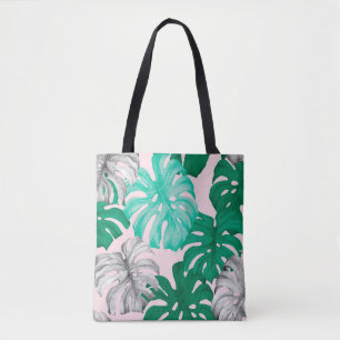 Tote Bag Monstère tropicale feuille dessinée à la main i