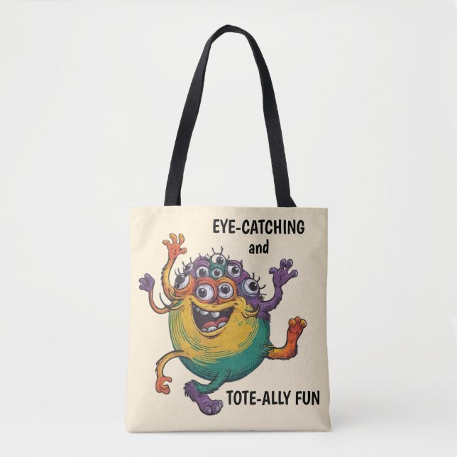 Tote Bag Monstre dansant (Devant)
