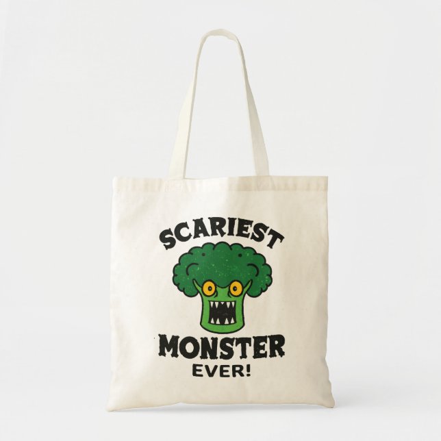 Tote Bag Monstre de brocoli effrayant (Devant)