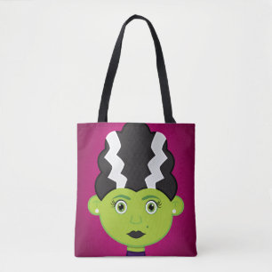 Tote Bag Monstre de fille verte