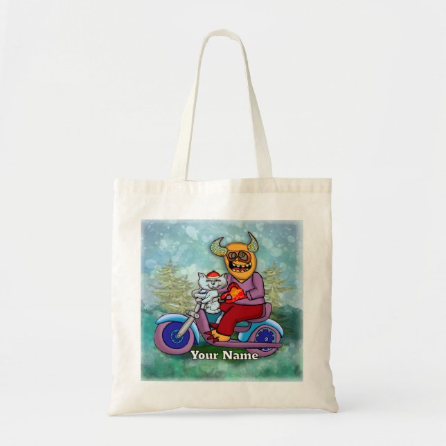 Tote Bag Monstre de moto (Devant)