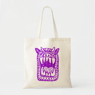 Tote Bag Monstre d'horreur - violet