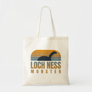 Tote Bag Monstre du Loch Ness Rétro Soleil Couchant Vintage