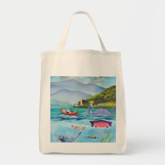 Tote Bag Monstre G de peinture sous-marin BRUCE de Loch (Devant)