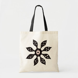 Tote Bag Monstre Oeil déplaisant Sur Rouge