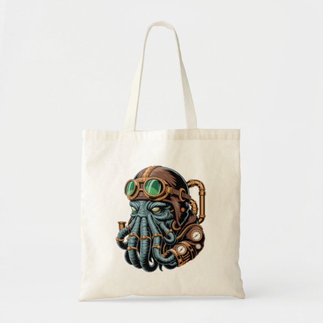 Tote Bag monstre Steampunk Cthulhu (Devant)