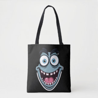 Tote Bag MonstreDeDessinAniméBleuDrôle