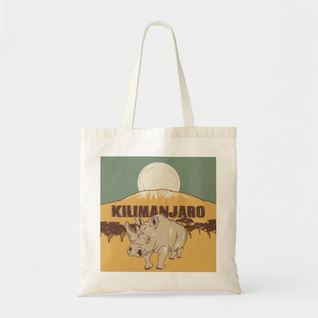 Tote Bag Mont Kilimanjaro Rhinoceros (Devant)