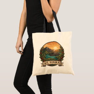 Tote Bag Mont Rinjani vintage Indonésie Volcan Rétro