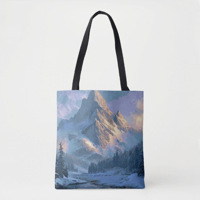 Tote Bag Montagne enneigée (Devant)