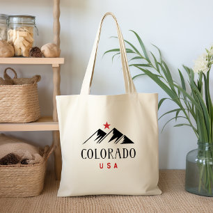Tote Bag Montagnes cool Colorado USA avec Star Light Color