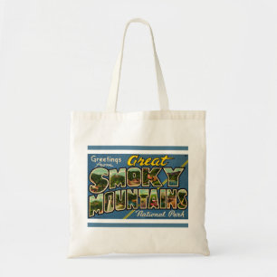 Tote Bag Montagnes fumées rétro