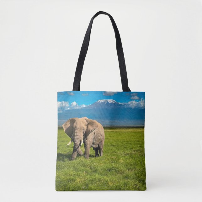 Tote Bag Montagnes | Mont Kilimandjaro Tanzanie, Afrique (Devant)