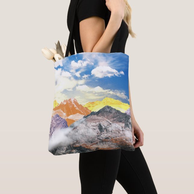 Tote Bag Montagnes (montage photo) 1 (De près)