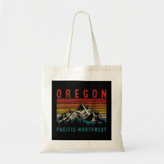 Tote Bag Montagnes Vintages de l'Oregon Randonnée Pacifique