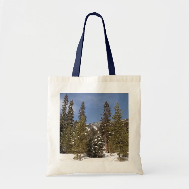 Tote Bag Montana Mountain Trails in Winter Landcape Photo (Devant)