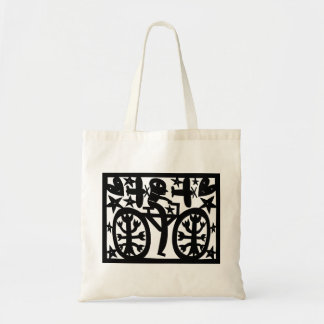 Tote Bag Montant mon vélo dans le pays dessus un samedi en