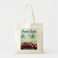 Monte Carlo sports car travel poster
