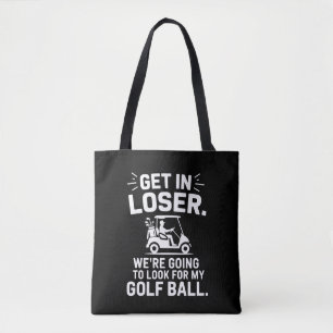 Tote Bag Monte dans la voiture de golf perdant cherche ma b