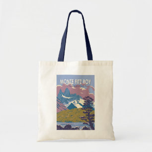 Tote Bag Monte Fitz Roy Patagonia Travel Art Vintage