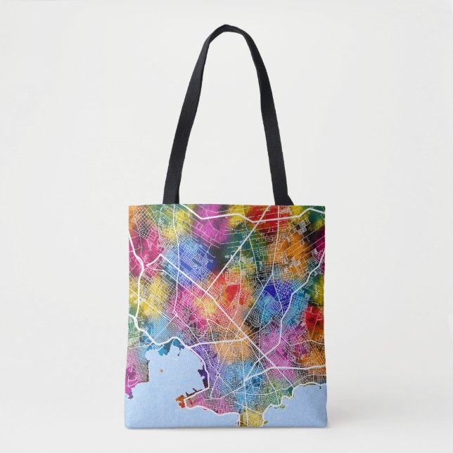 Tote Bag Montevideo Uruguay City Plan (Devant)