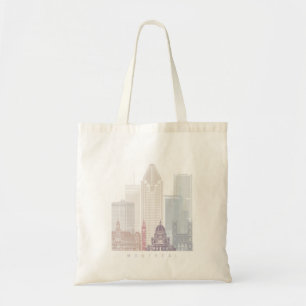 TOTE BAG MONTRÉAL SKYLINE POSTER PASTEL