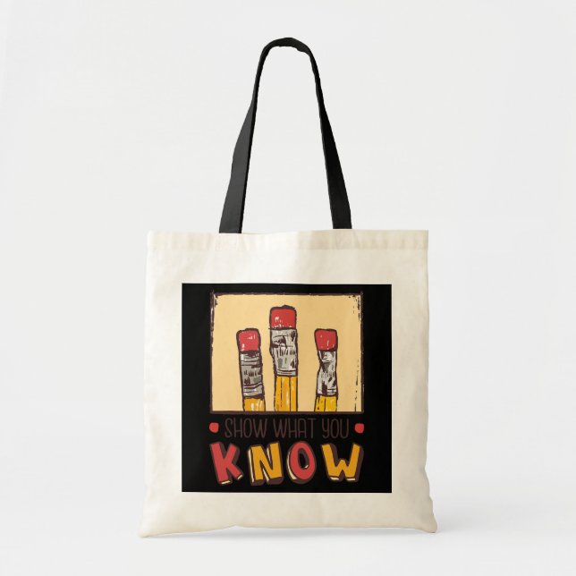 Tote Bag Montrer ce que vous connaissez Étudiants et enseig (Devant)