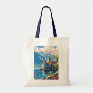 Tote Bag Montreux Suisse Travel Art Vintage