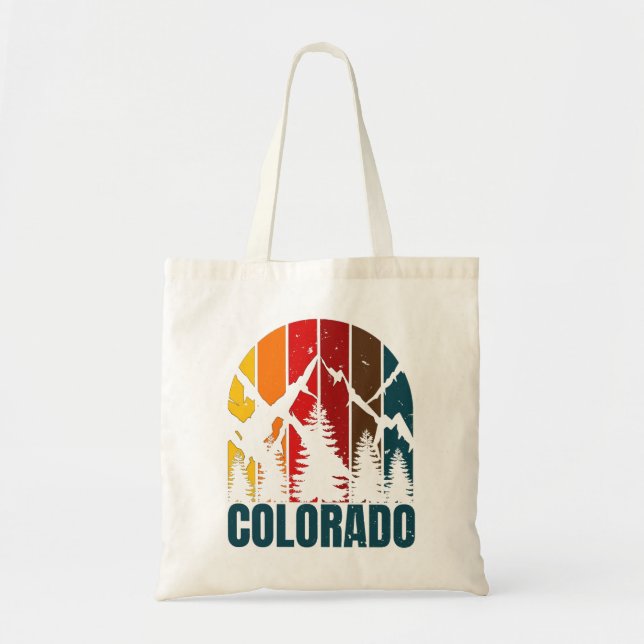 Tote Bag Monts du Colorado Rétro (Devant)