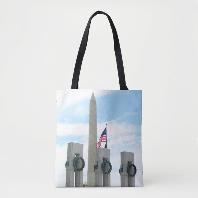 Tote Bag Monument à Washington et mémorial 2ÈME GUERRE MOND (Devant)