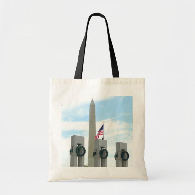 Tote Bag Monument Washington et mémorial de la Seconde Guer (Devant)