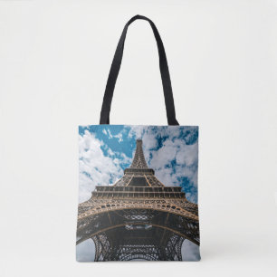 Tote Bag Monuments   Looking Up at the Eiffel Tower