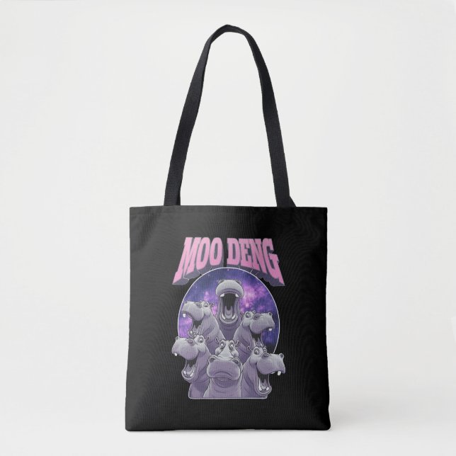 TOTE BAG MOO-DENG LE CÉLÈBRE BÉBÉ PIGMY HIPPO MOODENG (Devant)