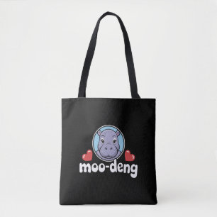Tote Bag Moo Deng Pig cochon rebondissant en image thaï béb