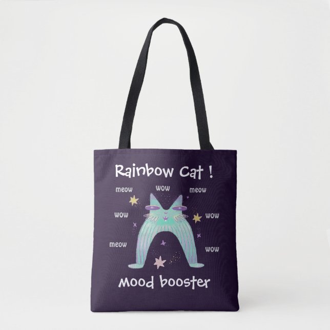 Tote Bag Mood booster mignon chat (Devant)
